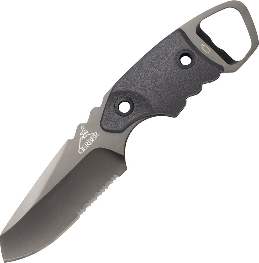 Gerber Epic Part Serrated Stainless Full Tang Fixed Blade Knife 0176 ...