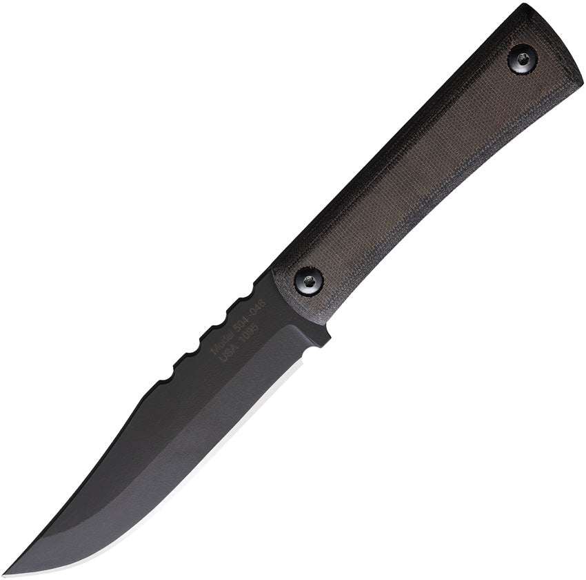 Jason Perry Blade Works Hunter Fixed Blade Knife Black Micarta 1095HC ...