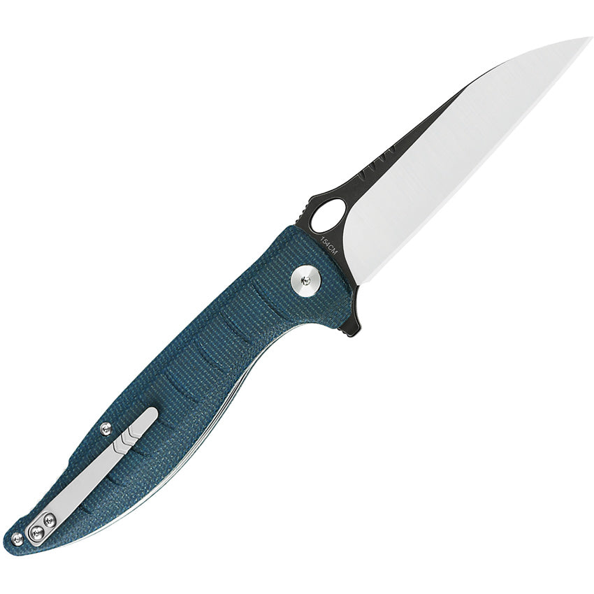 QSP Knife Locust Blue Micarta Linerlock Folding 154cm Knife 117c ...
