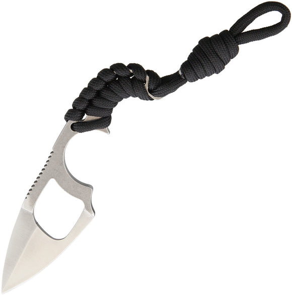 WildSteer KRILL Finger Hole Black Stainless Fixed Blade Neck Knife KR0 ...