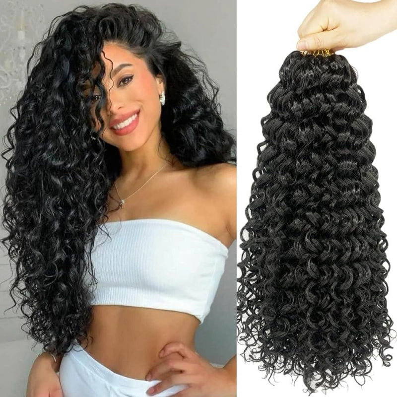 Crochet braids with curls