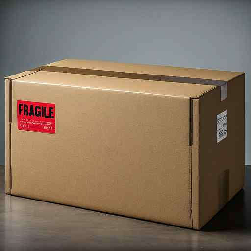 artwork shipping box label