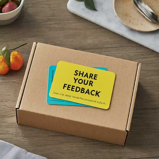 box with feedback cards