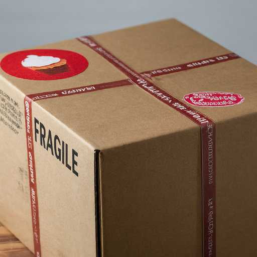 cake shipping box label