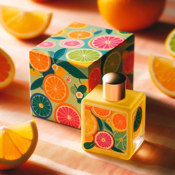 citrus perfume box design
