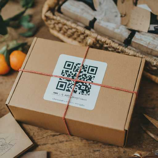 etsy packaging with QR