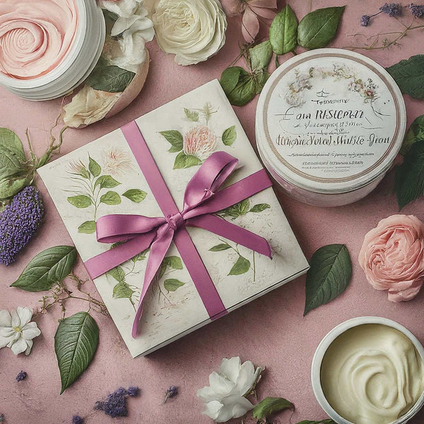 floral scent body butter packaging