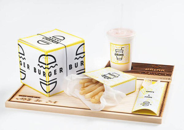 french fries packaging with box