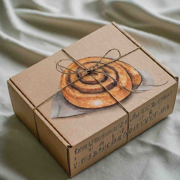 gift packaging for cinnamon rolls