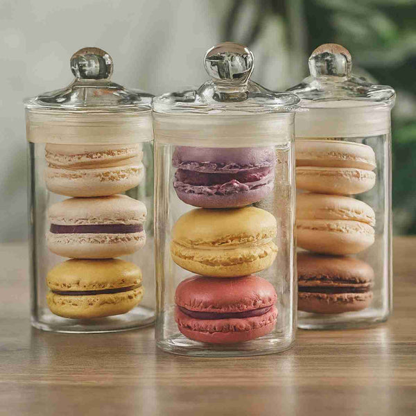 glass jar macaron packaging