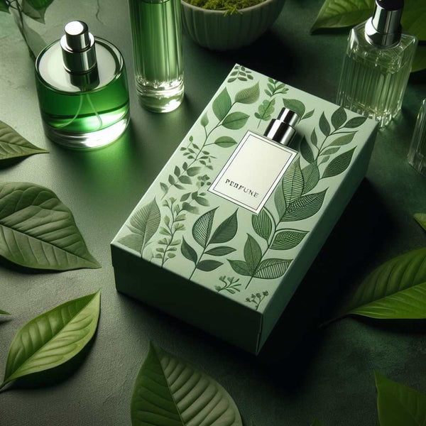 green perfume box design