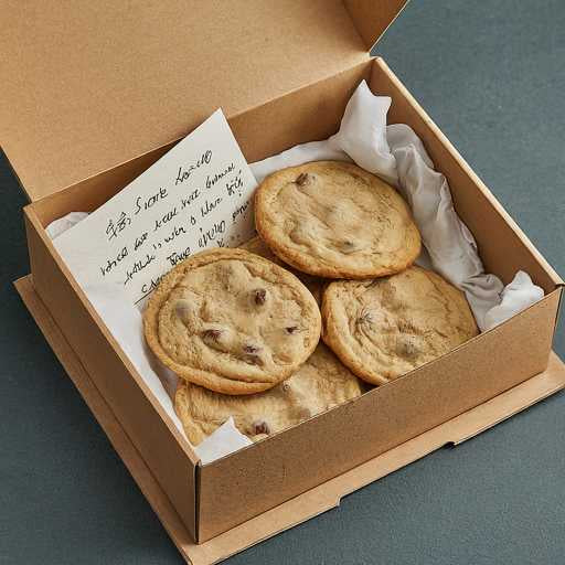 homemade cookie shipping box