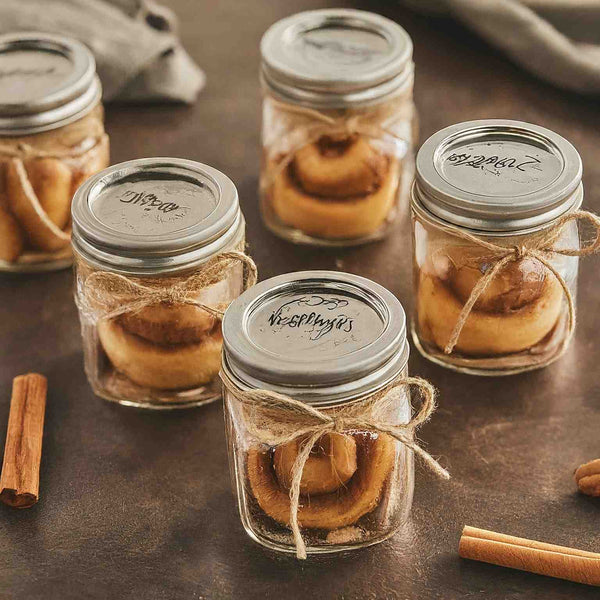 mini mason jars for cinnamon rolls