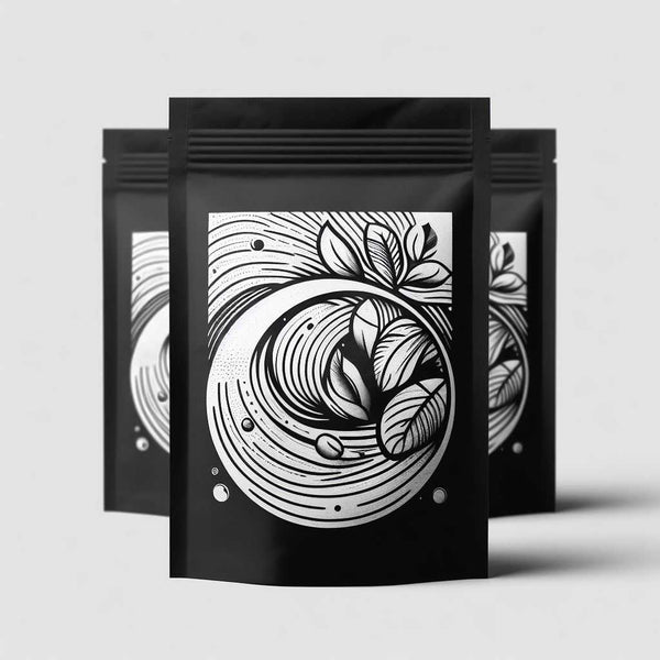 monochromatic coffee bag design ideas