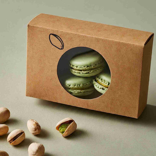 pistachio macaron packaging ideas