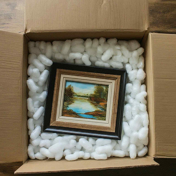 securing artwork in a box