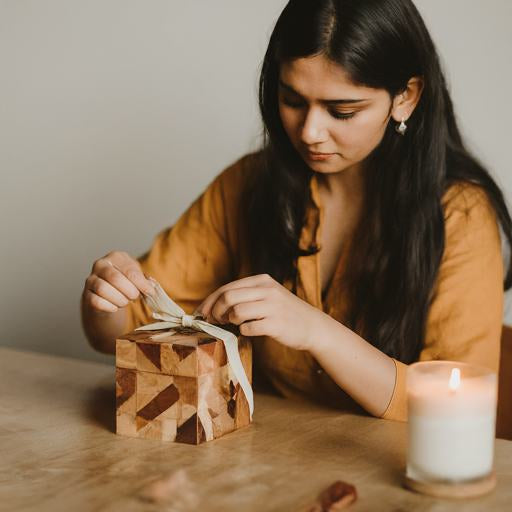 wooden candle box