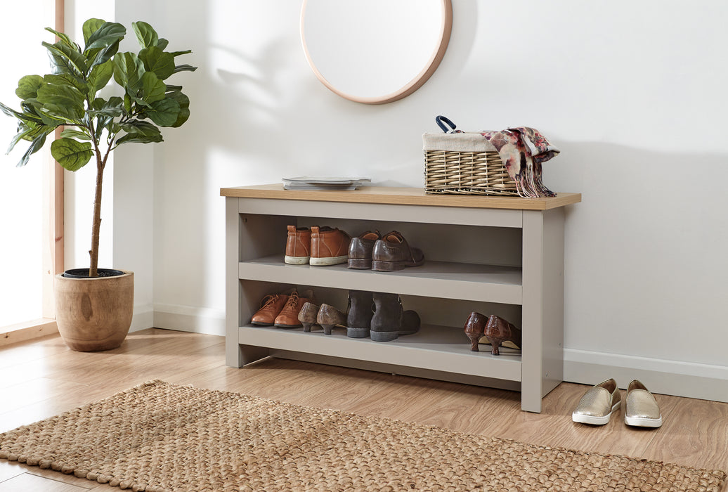 Modern Lancaster Simple Shoe Bench - Grey | Home Detail