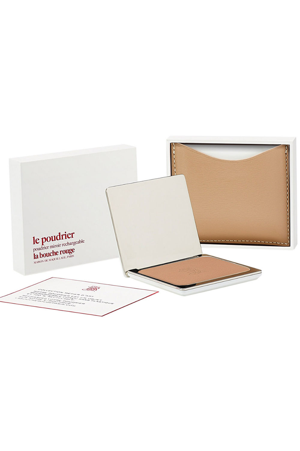 Camel fine leather case - La bouche rouge, Paris