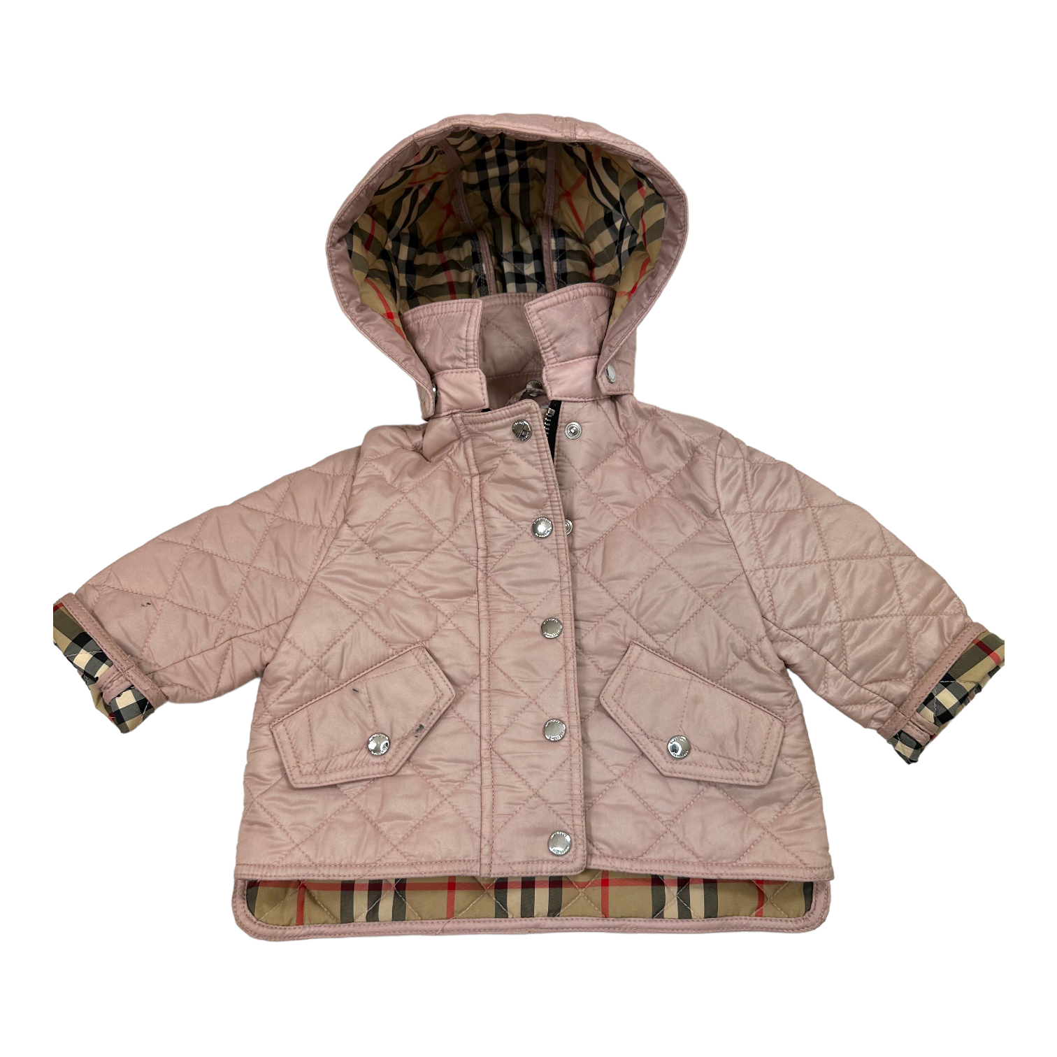 Burberry Ice Pink Quilted Jacket 6-12 months – Sweet Repeats