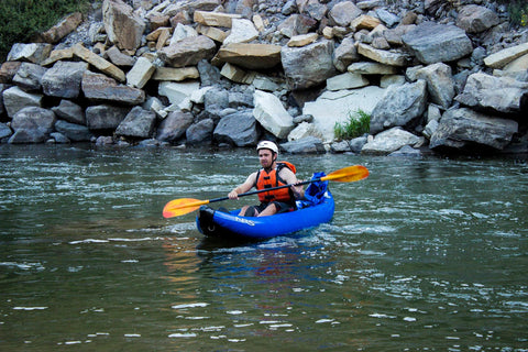 inflatable kayaking on the arkansas river in canon city