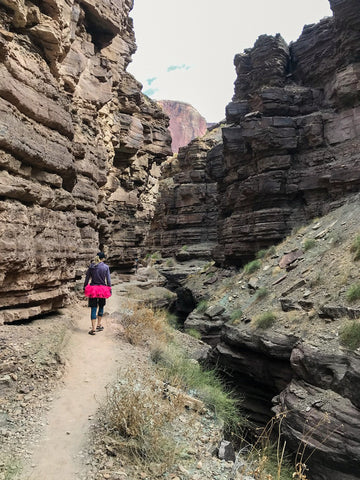 Hiking the Grand Canyon in a Tu-Tu whitewater rafting trip. 