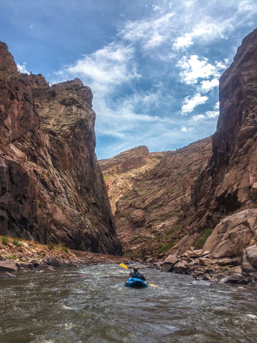 Whitewater kayaking down the royal gorge in canon city colorado