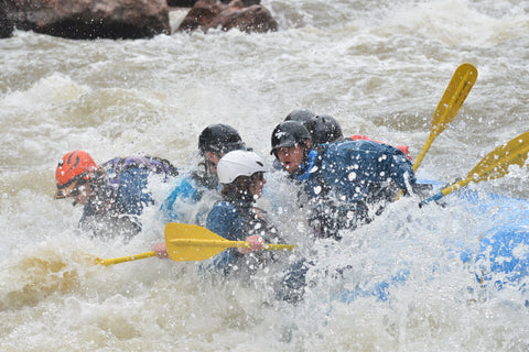 Whitewater rafting guide on the Arkansas River in Colorado