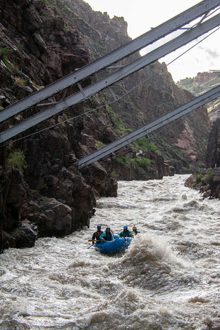 Scenic whitewater rafting with River station gear