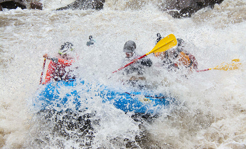 Highwater rafting with river station gear throw bag company