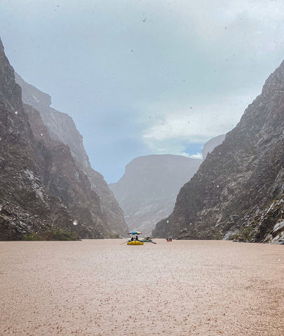 Wet rafting day on the Grand Canyon