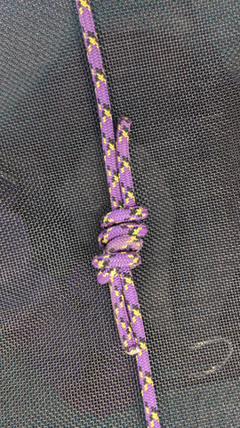 Double fishermans knot for whitewater rafting.