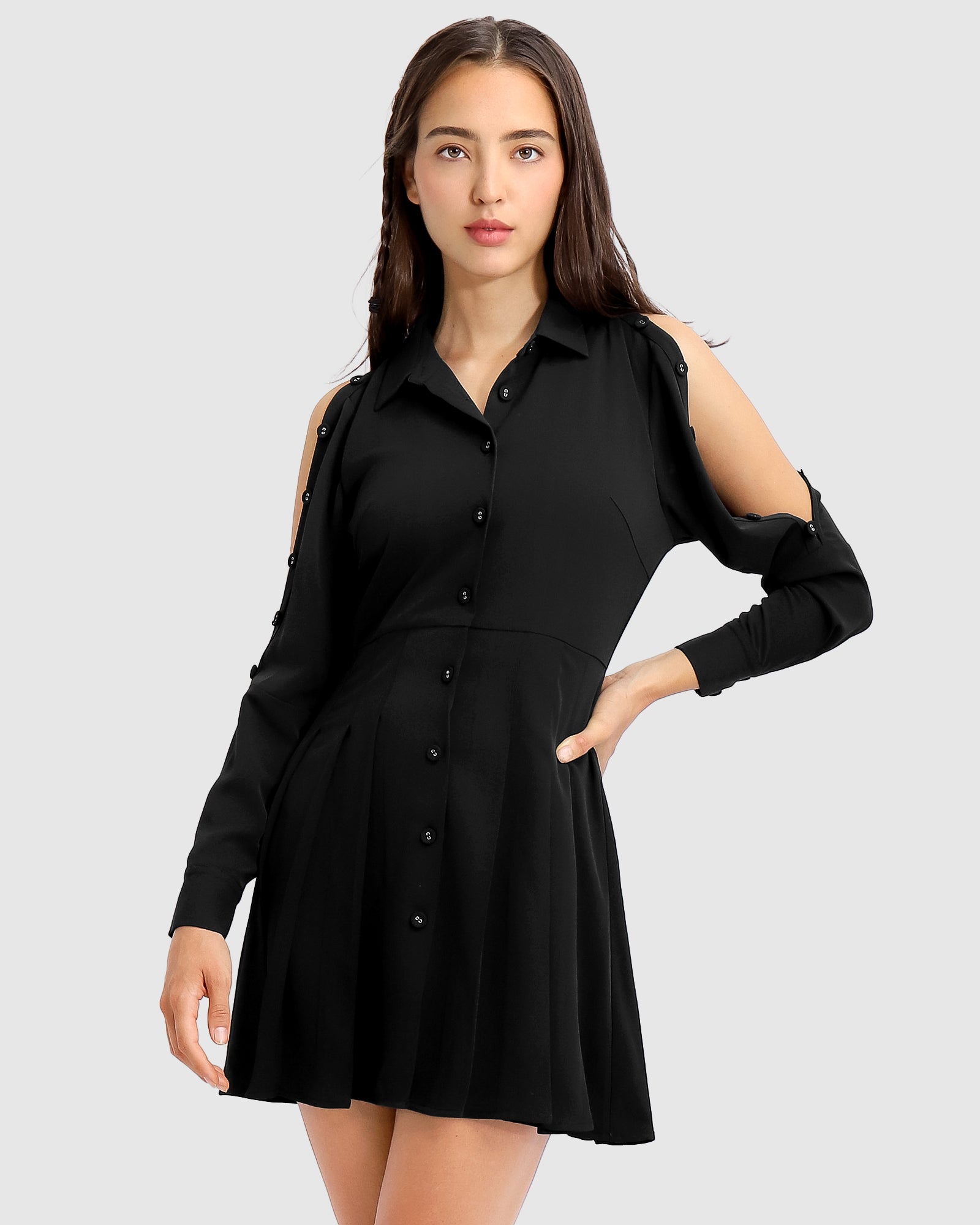 Boy Meets Girl Mini Dress - Black