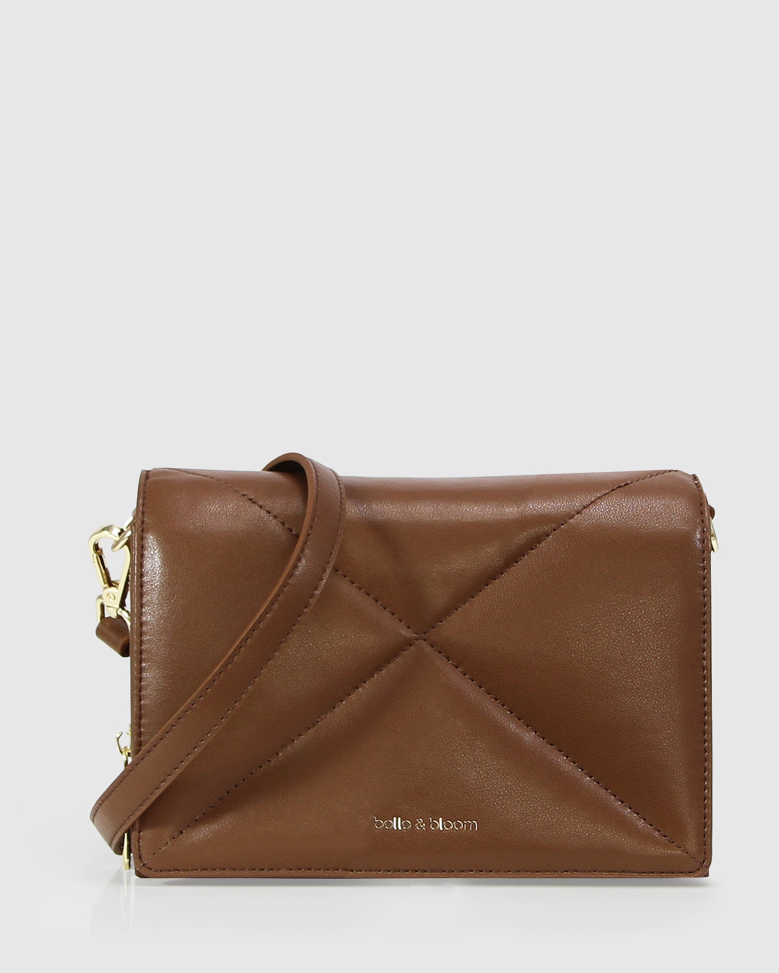 Moonlit Drive Leather Crossbody Bag - Camel