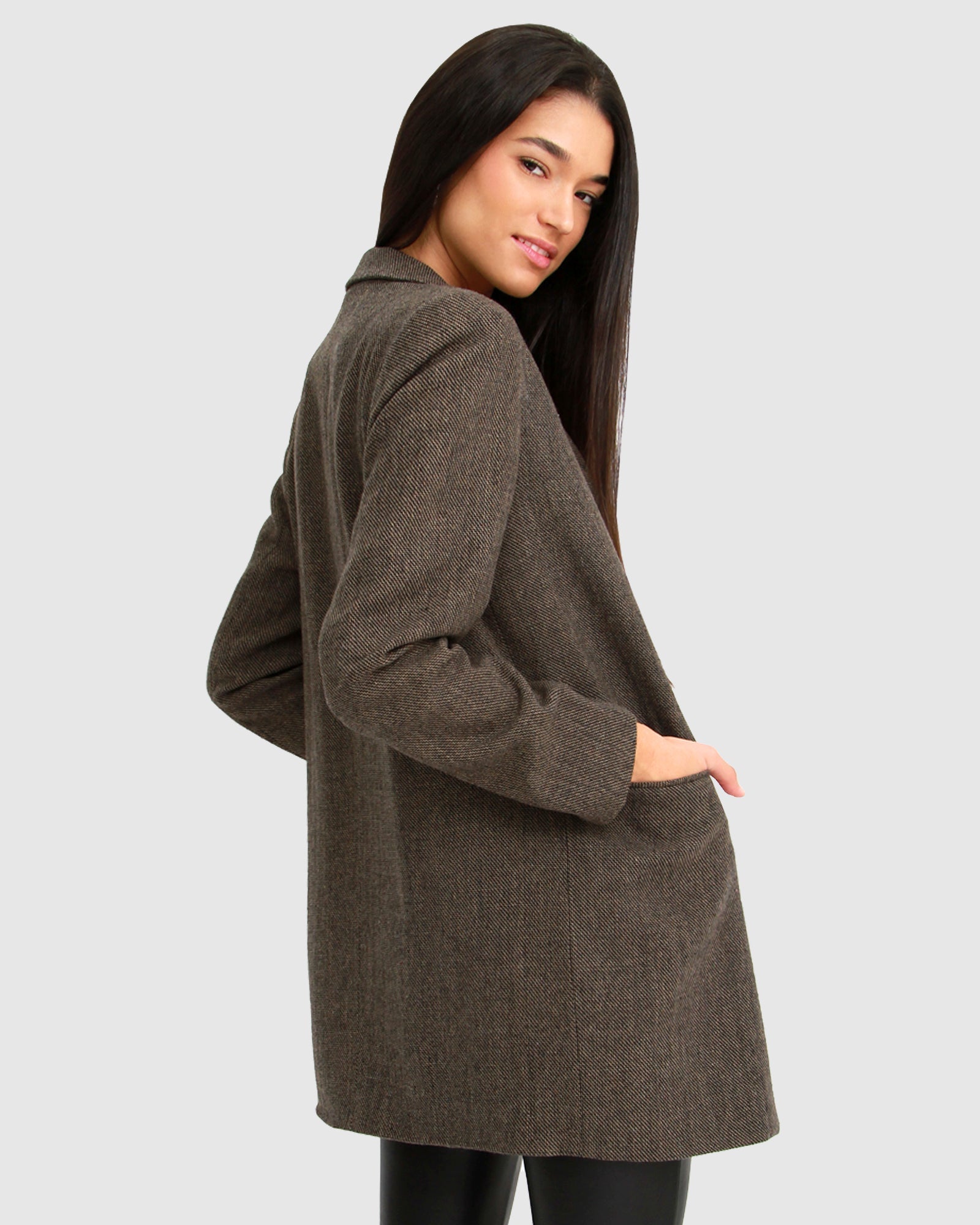 Kensington Oversized Coat - Brown