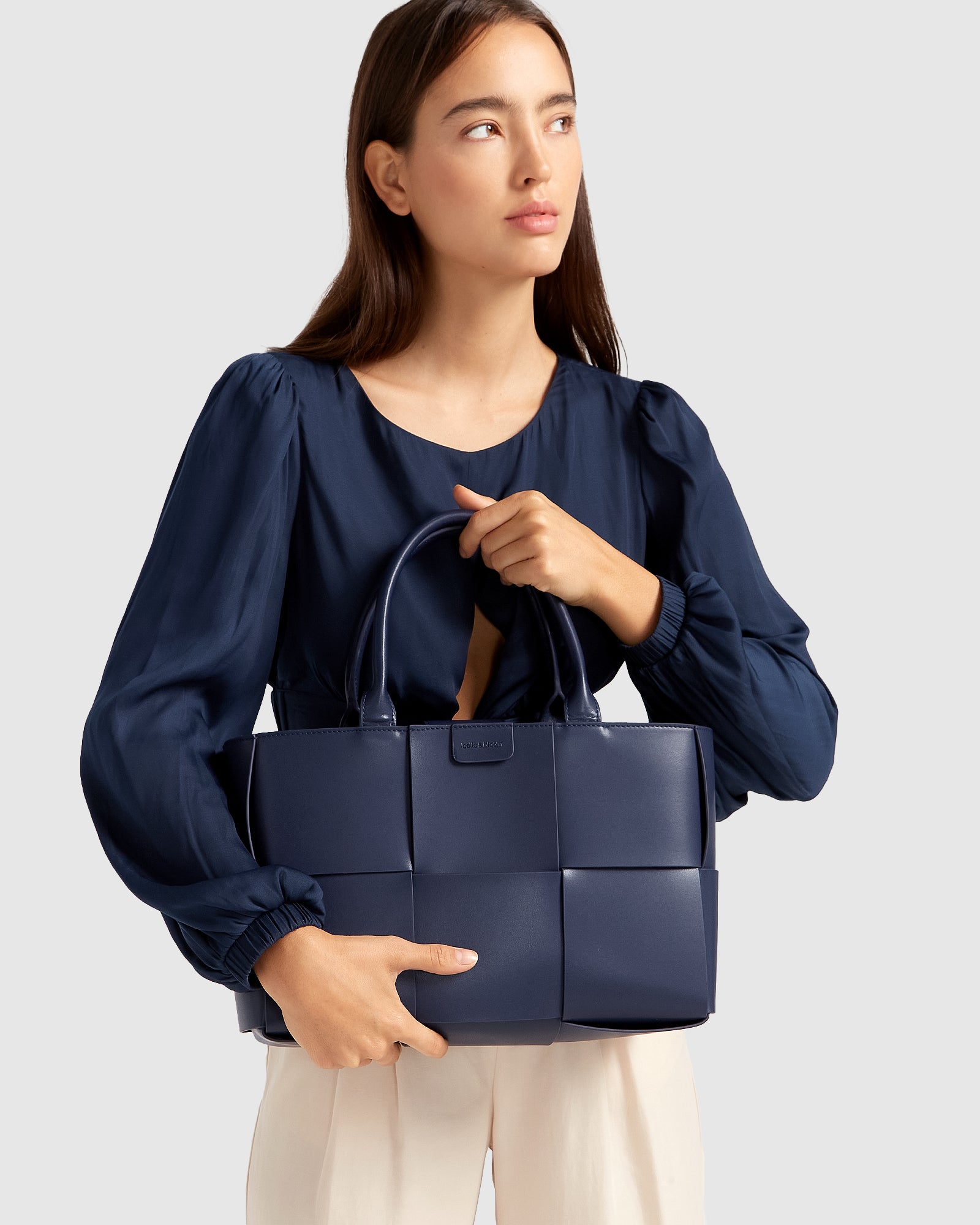 Long Way Home Woven Tote - Navy