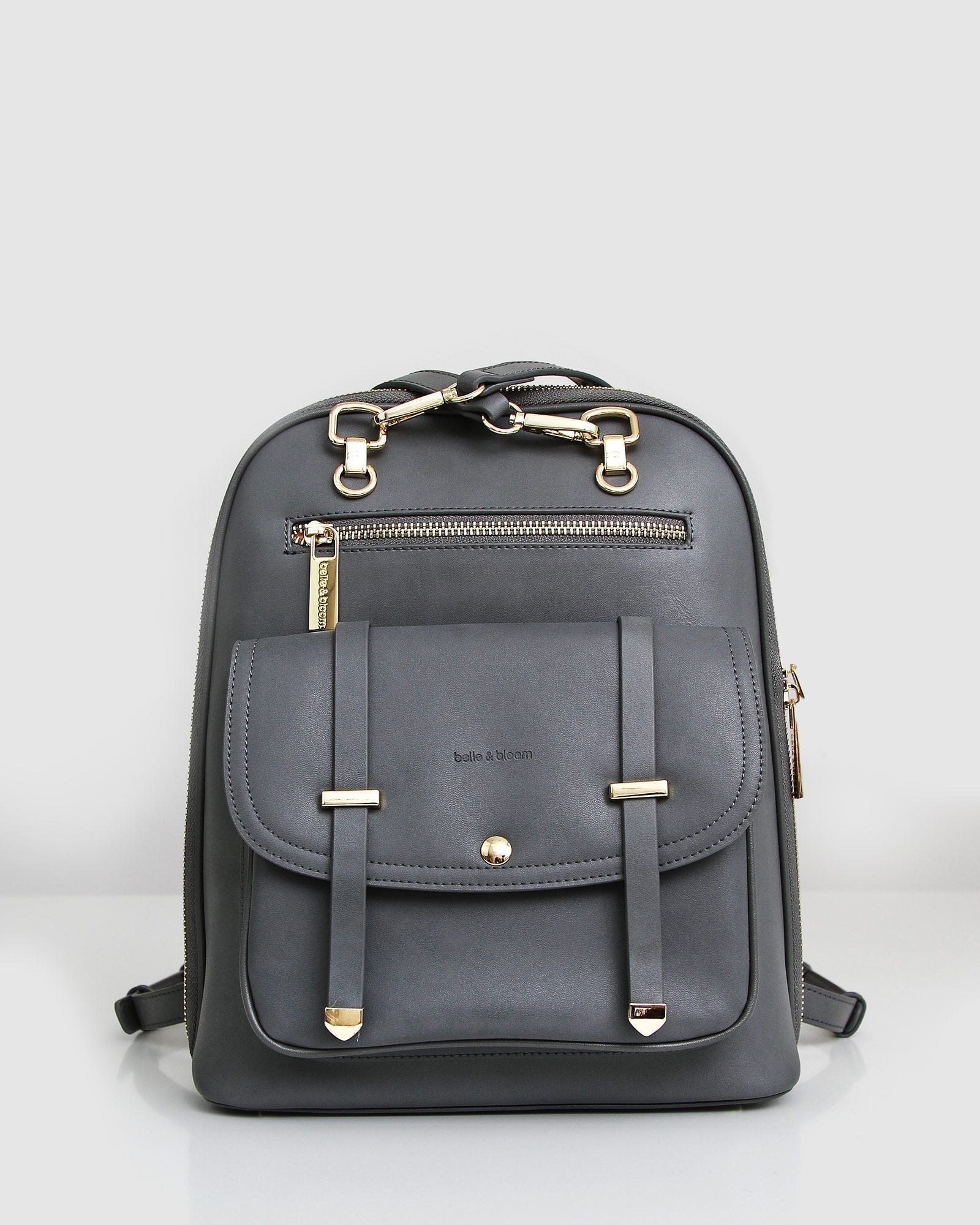 5th Ave Leather Backpack - Ash