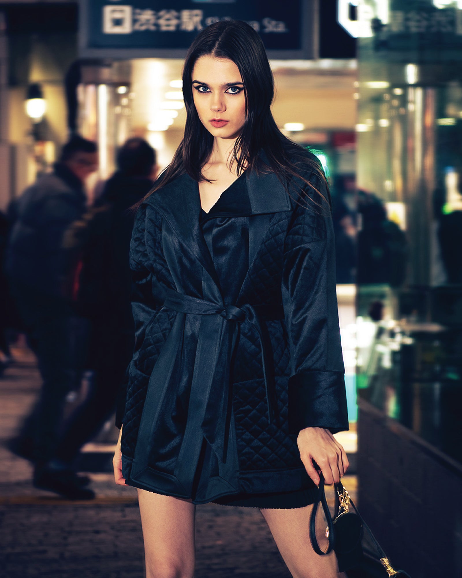 Ace of Spades Velvet Coat - Black