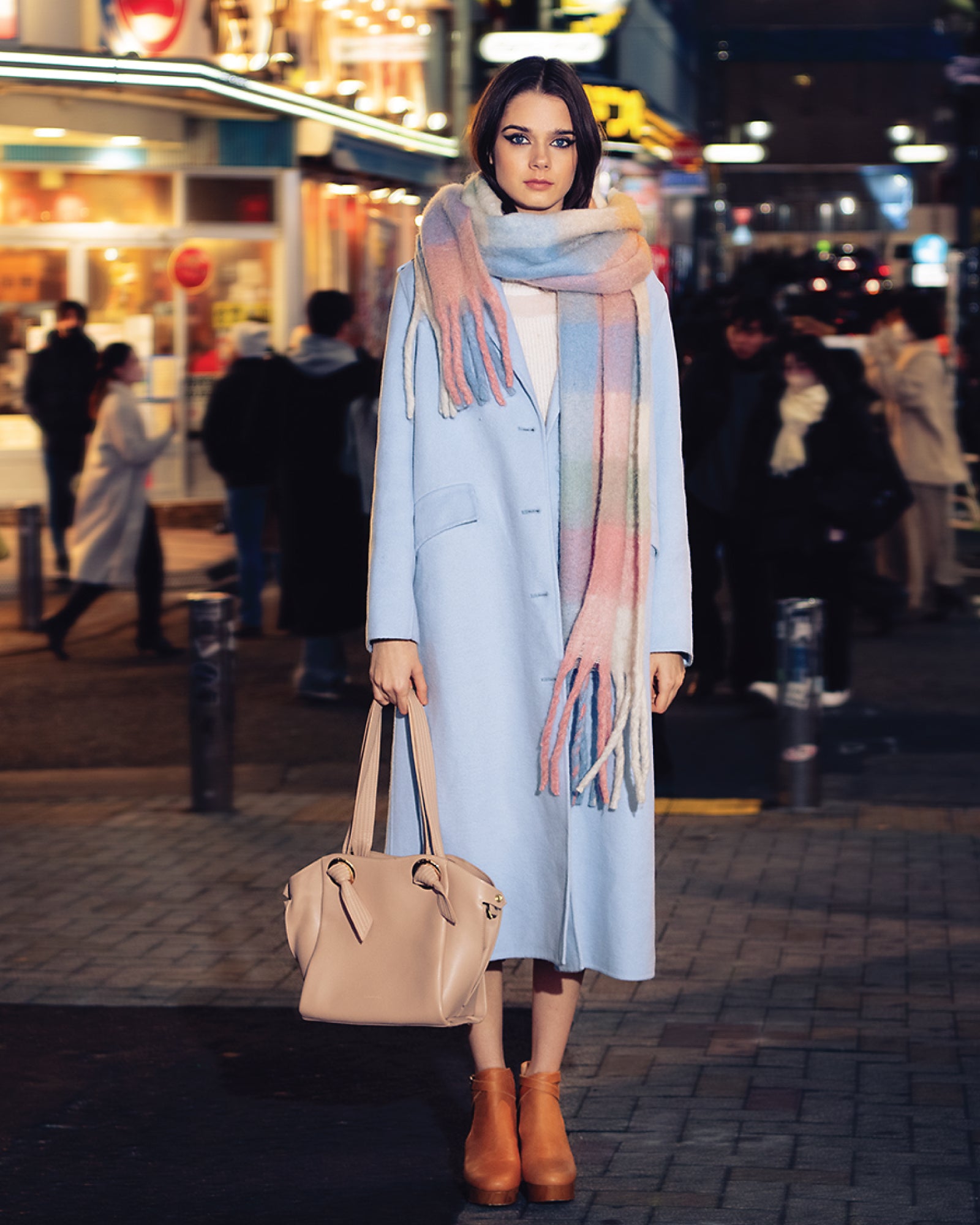 Tainted Love Longline Coat - Sky Blue