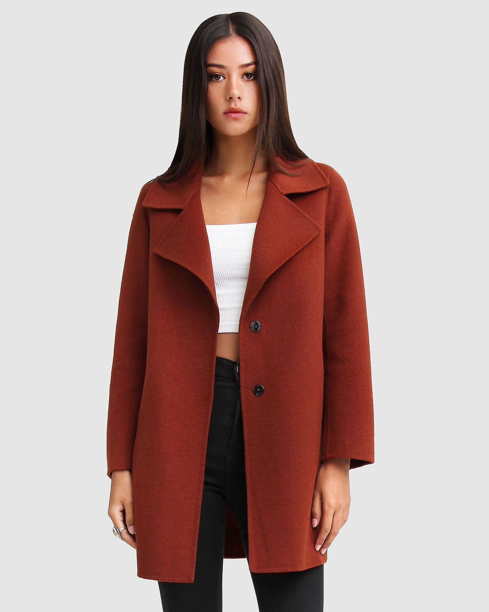 Liberty Sherpa Collar Wool Blend Coat - Oat