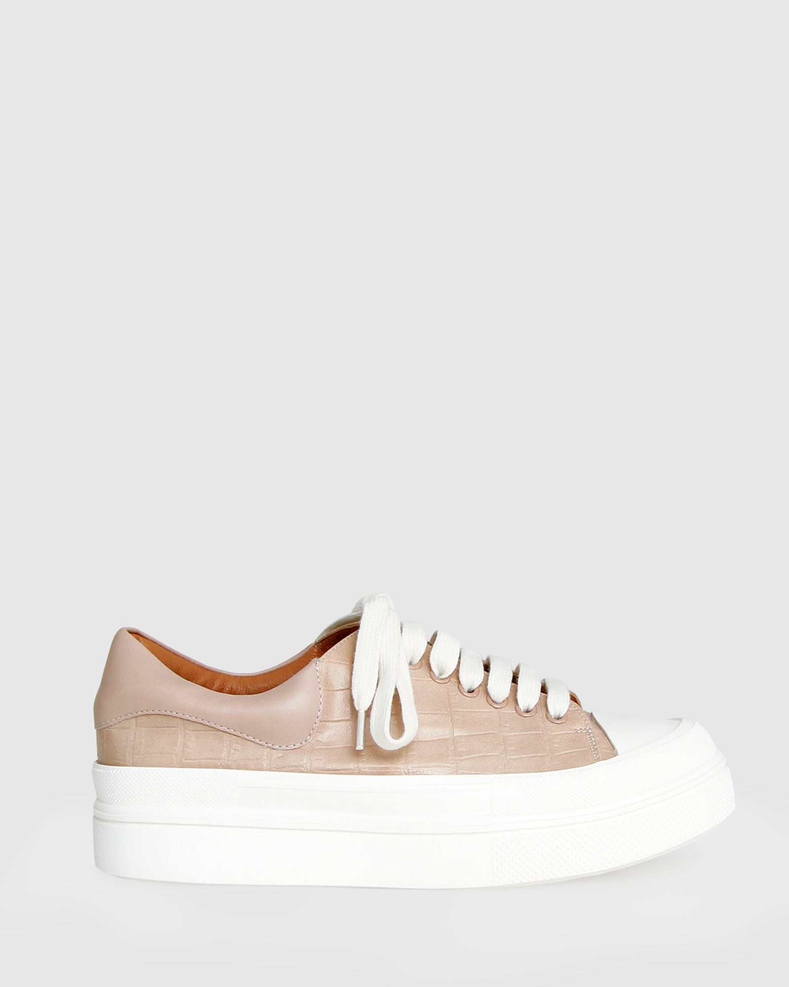 Just A Dream Croc Leather Sneaker - Blush