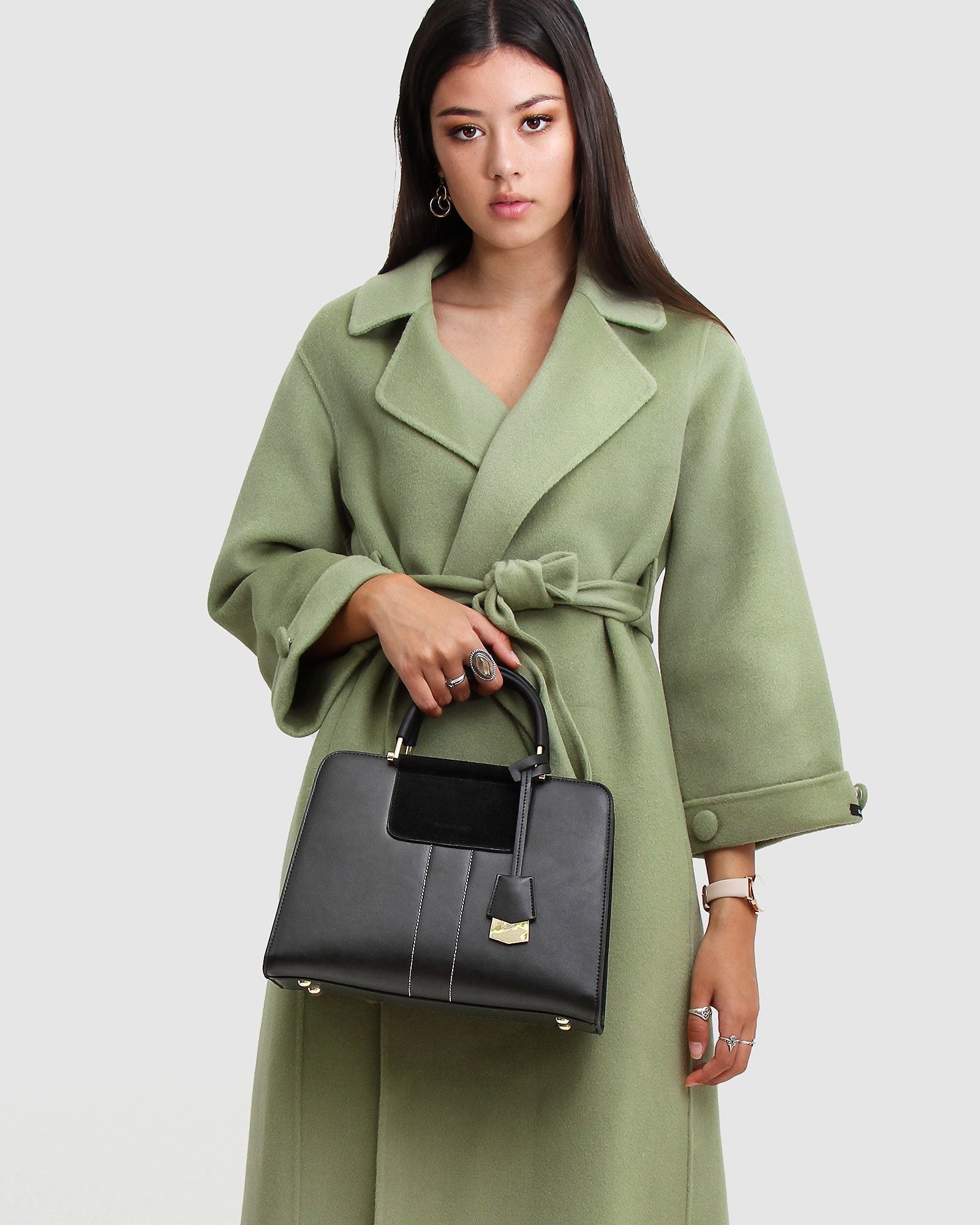 Stay Wild Oversized Wool Coat - Grass