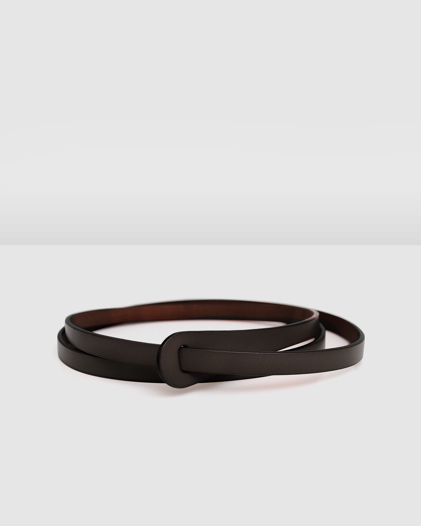 Tie The Knot Leather Belt - Espresso