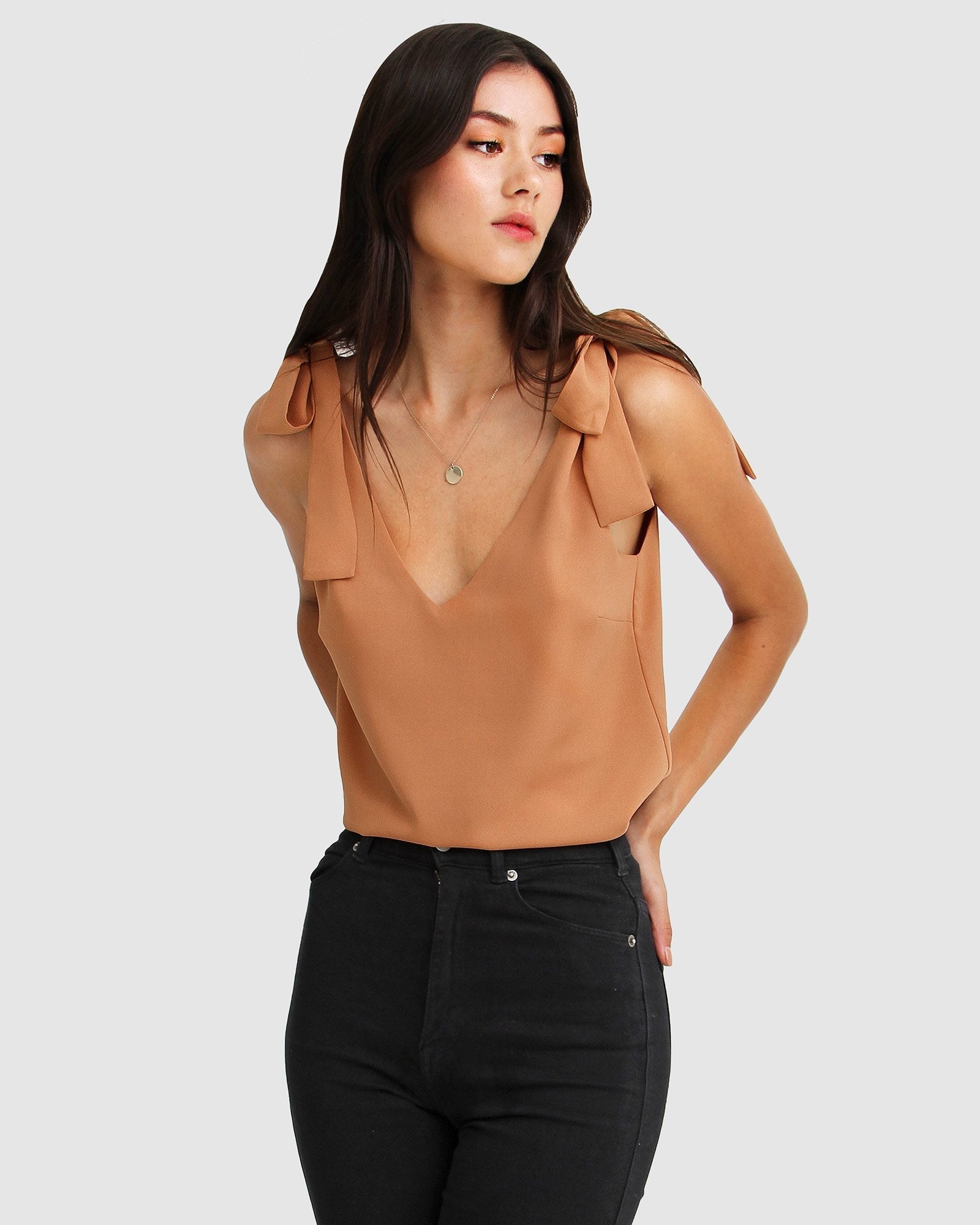 Feel For You V-Neck Top - Military