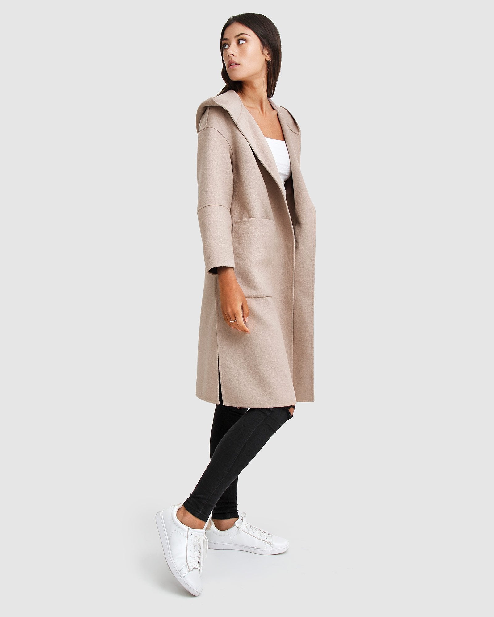 - Coat This Walk Beige Wool Blend Oversized Way