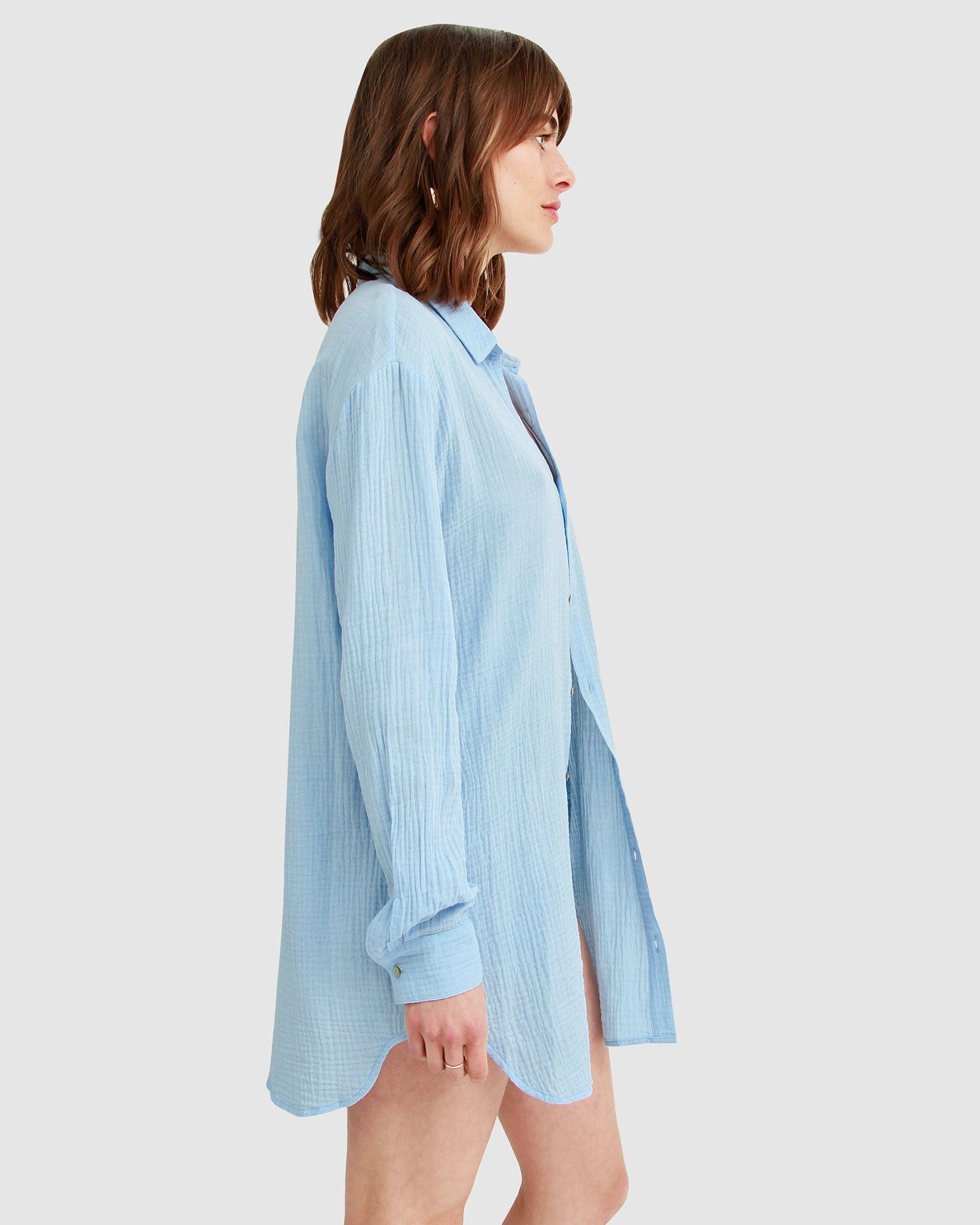 South Coast Oversized Shirt - Light Blue FINAL SALE