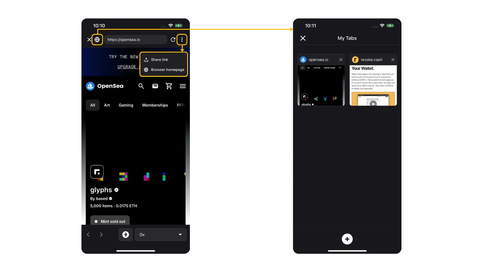 Tips for CoolWallet Web3 browser