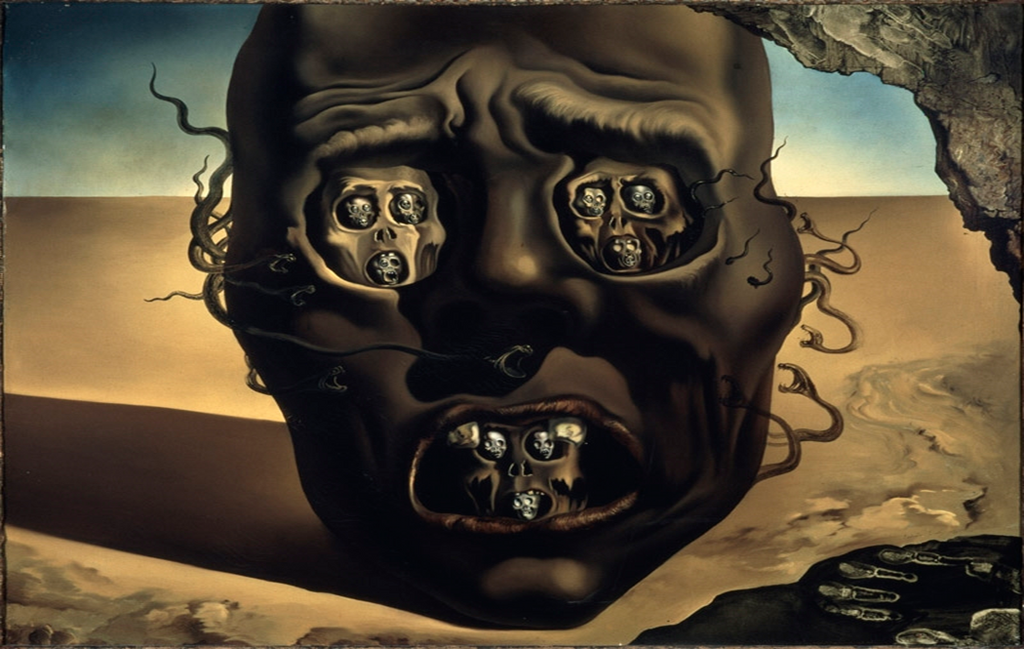 Obra de Arte Grotesco, El rostro de la guerra de salvador dali