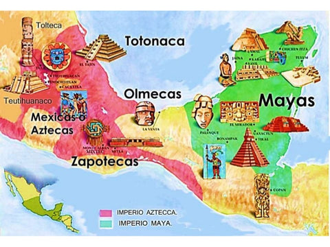 Mapa de las culturas mesoamericanas