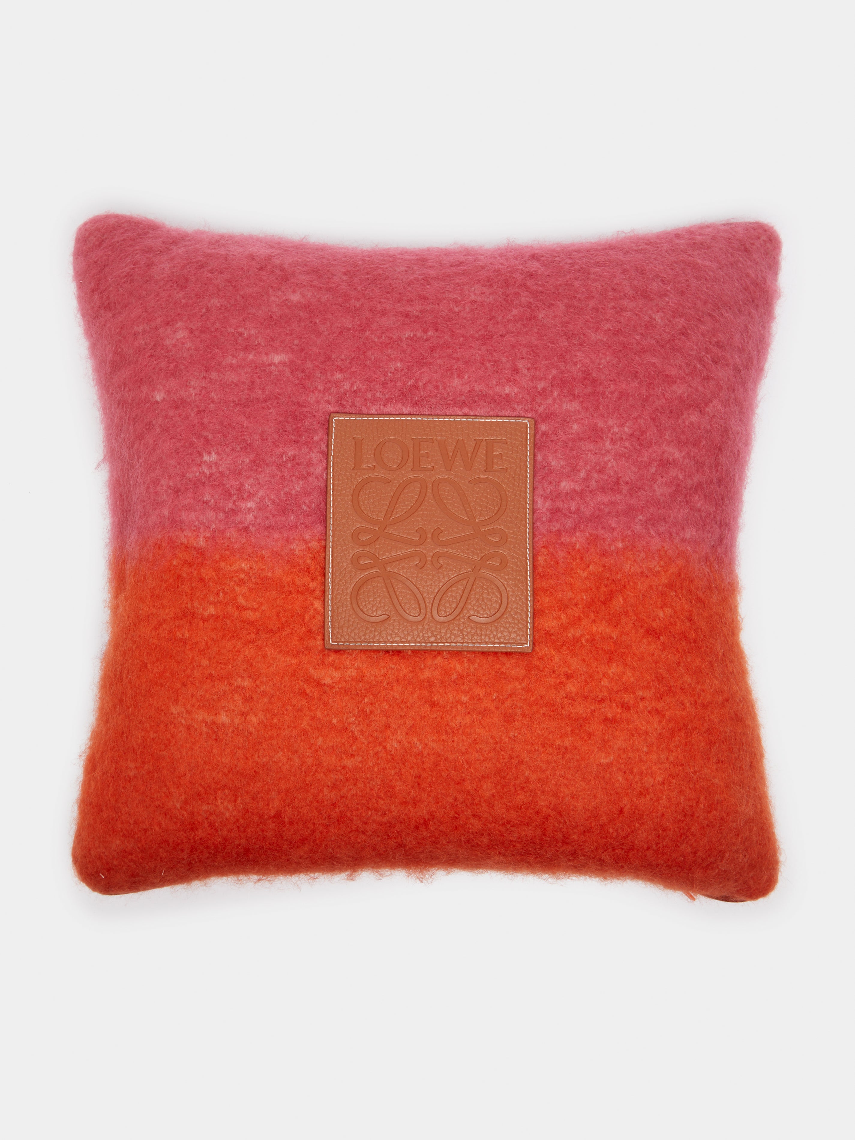 Pink Stripe Mohair Cushion by Loewe Home | ABASK UK